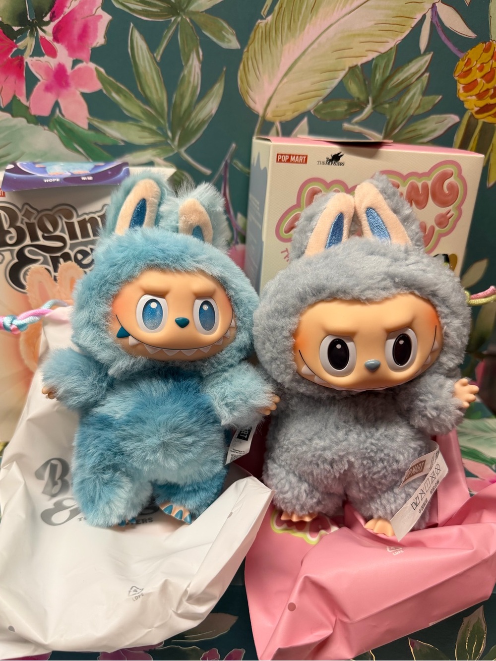 POP MART Labubu Hope Sea Salt Coconut Lot 2 Authentic Plush Pendants